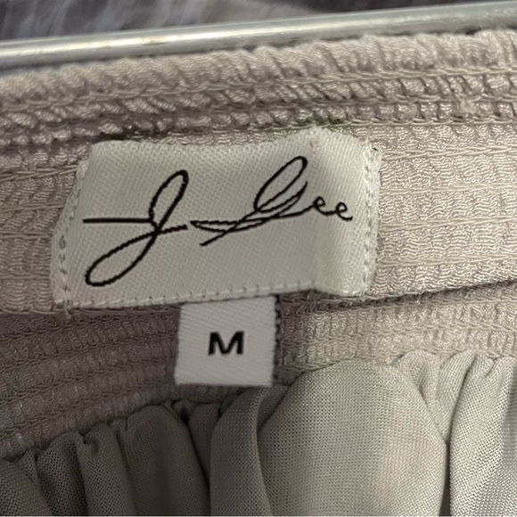 Black & Gray Tiered Blocked Ombré Maxi Skirt | Medium - Picture 5 of 5